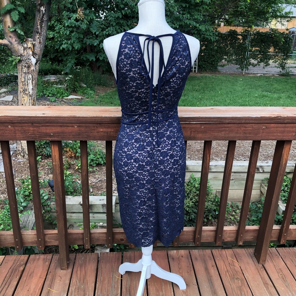 DB Established 1962 Blue Sequin Lace MIDI Dress, 4 - Picture 6 of 11